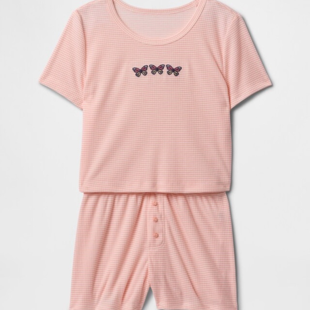 GAP Pink Butterfly Kids Pajama Set